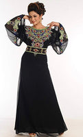 Abaya Gown W/Belt Black