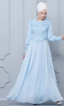 Evening gown baby blue fully lined