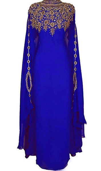 Moroccan kaftan royal blue